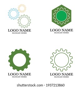 Diseño del icono de la plantilla de logotipo Gear