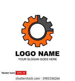 Diseño del icono de la plantilla de logotipo Gear