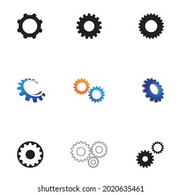 Diseño del icono de la plantilla de logotipo Gear