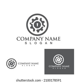 Diseño del icono de la plantilla de logotipo Gear