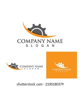 Diseño del icono de la plantilla de logotipo Gear