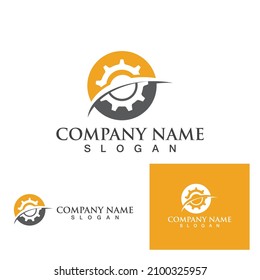 Diseño del icono de la plantilla de logotipo Gear