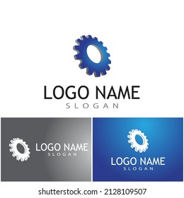 Diseño del icono de la plantilla de logotipo Gear
