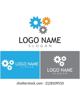 Diseño del icono de la plantilla de logotipo Gear