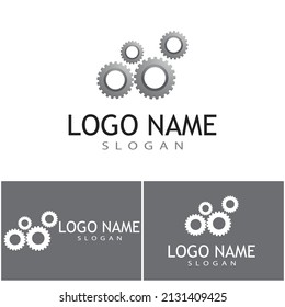 Diseño del icono de la plantilla de logotipo Gear