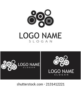 Diseño del icono de la plantilla de logotipo Gear