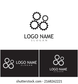 Diseño del icono de la plantilla de logotipo Gear