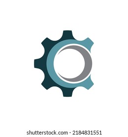 Diseño del icono de la plantilla de logotipo Gear