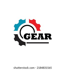 Vorlage für das Zahnrad-Logo, Vektorgrafik-Design