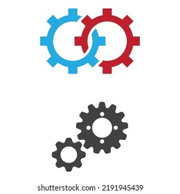 Diseño del icono de la plantilla de logotipo Gear