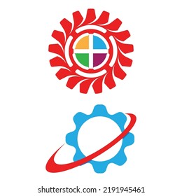 Diseño del icono de la plantilla de logotipo Gear