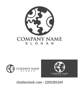 Diseño del icono de la plantilla de logotipo Gear