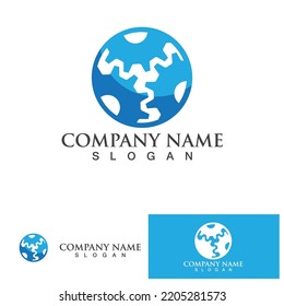 Diseño del icono de la plantilla de logotipo Gear