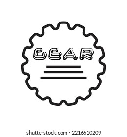 Diseño del icono de la plantilla de logotipo Gear