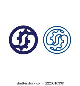 Diseño del icono de la plantilla de logotipo Gear