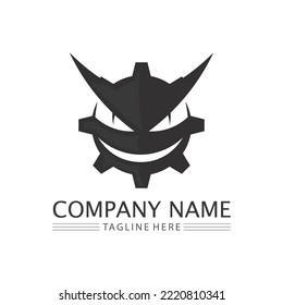 Vorlage für das Zahnrad-Logo, Vektorgrafik-Design