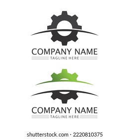 Diseño del icono de la plantilla de logotipo Gear