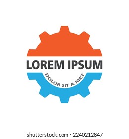 Diseño del icono de la plantilla de logotipo Gear