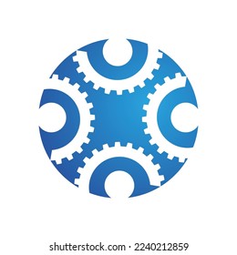 Gear Logo Template vector icon illustration design