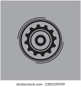 Diseño del icono de la plantilla de logotipo Gear