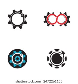 Gear logo template vector icon design