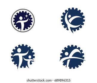 Gear Logo Template vector icon illustration design