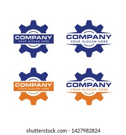 Gear logo template vector illustration