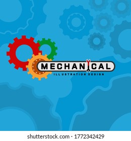 Gear Logo Template Vector, Mechanic Logo symbol, Logo symbol icon illustration
