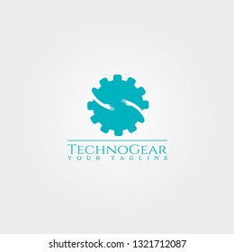 Gear logo template,technology vector design for business corporate,illustration element.