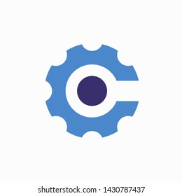 Gear logo that formed letter C