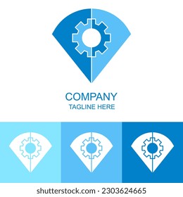 colección de diseño vectorial de logotipo de engranajes