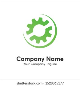 Gear logo vector full color template
