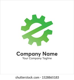 Gear logo vector full color template
