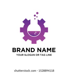 Gear logo vector full color template