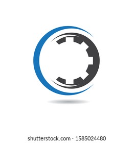 Gear logo vector icon illustration