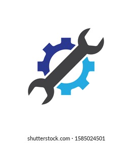 Gear logo vector icon illustration