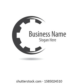 Gear logo vector icon illustration