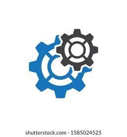 Gear logo vector icon illustration