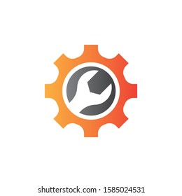 Gear logo vector icon illustration
