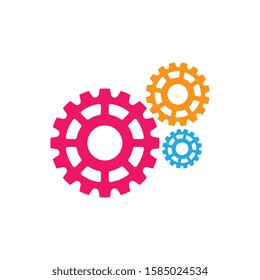 Gear logo vector icon illustration