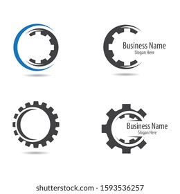 Gear logo vector icon illustration