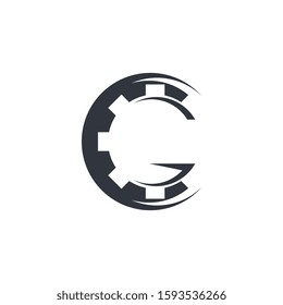Gear logo vector icon illustration