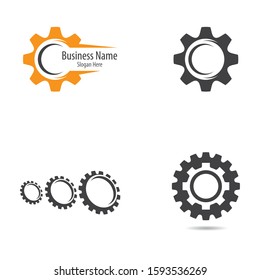 Gear logo vector icon illustration