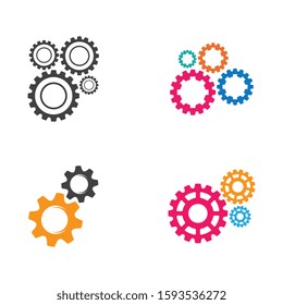 Gear logo vector icon illustration