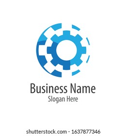 Gear logo vector icon illustration