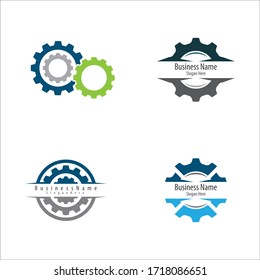 Gear logo vector icon illustration