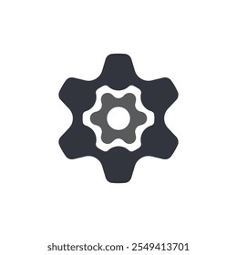 Ilustração de modelo de ícone de vetor de logotipo de engrenagem