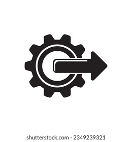 Gear logo vector illustration abstract design