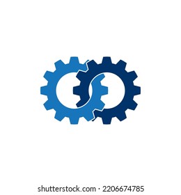 gear logo vector illustration template design.