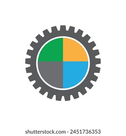 Gear logo vector template symbol design